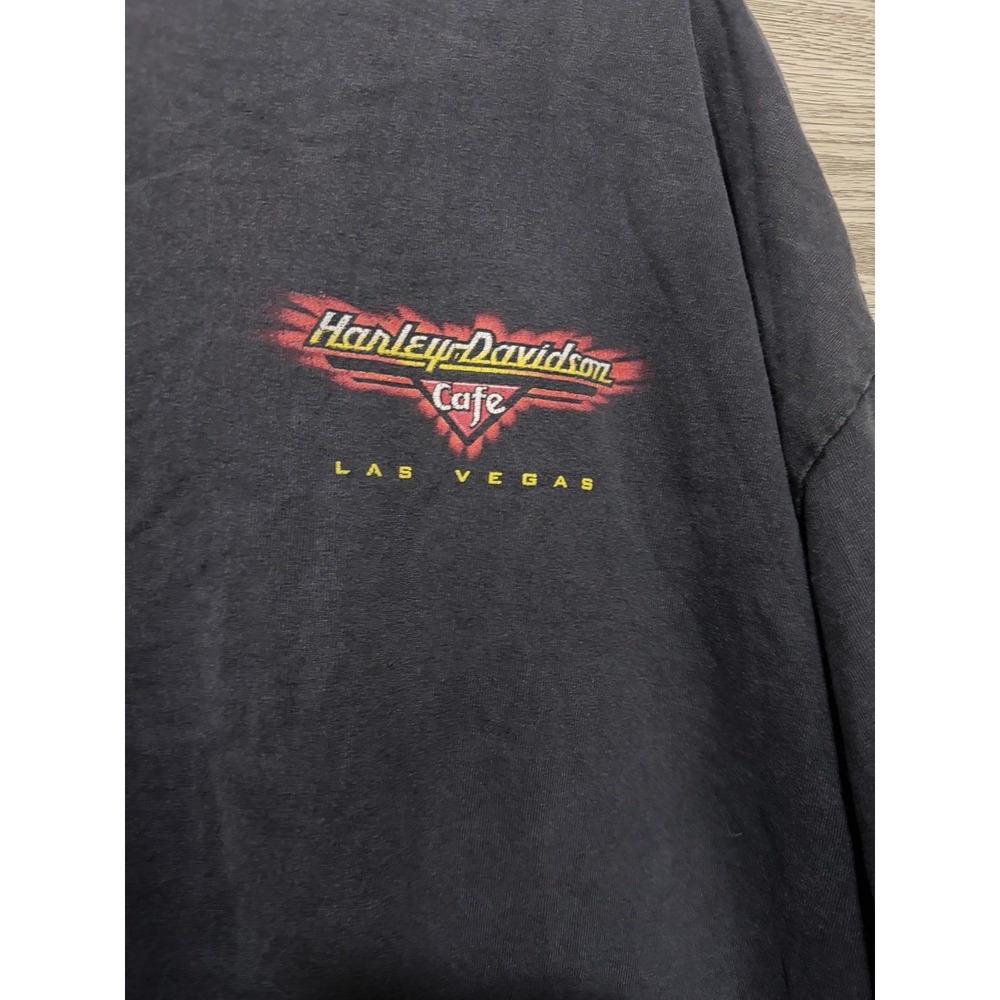 Vintage 90s Hard Rock Cafe Las Vegas Eagle Flame Fire T-shirt Sz 3x - Picture 3 of 10
